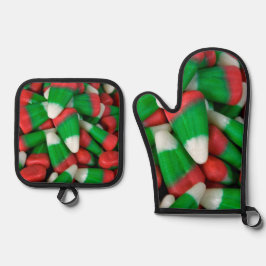 kerstsnoep Corn Ovenwant & Pannenlap Set
