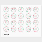 Kerstsnoep Drie is Zoet 3e verjaardag Ronde Sticker (Vel)