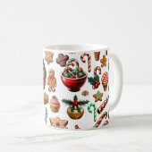 Kerstsnoep en zoete lekkernijen clipart  koffiemok (Voorkant rechts)