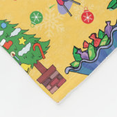 kerstsnoep fleece deken (Hoek)