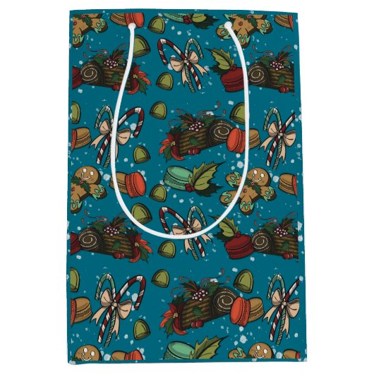 Kerstsnoep- Ijs (Kleur) Medium Cadeauzakje (Voorkant)