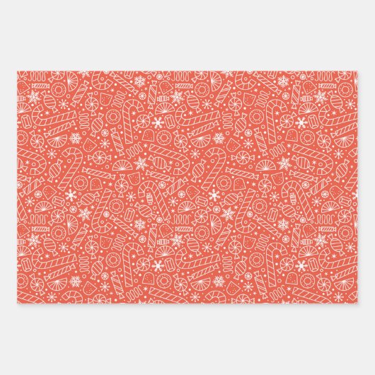 kerstSnoep Inpakpapier Vel (Voorkant)