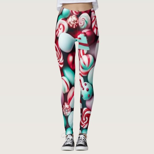 kerstSnoep Leggings (Voorkant)
