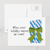 KerstSnoep met zoet Gezegde Feestdagenkaart (Voorkant / Achterkant)