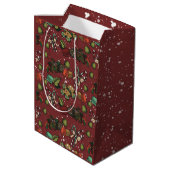 Kerstsnoep- Pepermunt (Kleur) Medium Cadeauzakje (Achterkant Gekanteld)