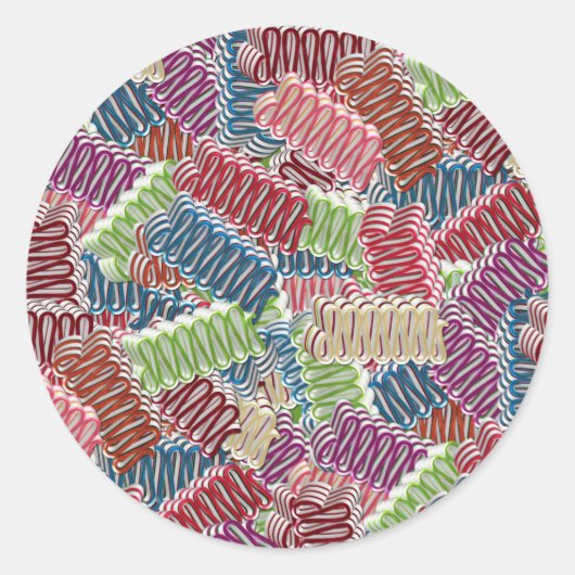 kerstSnoep-ROND-STICKERS Ronde Sticker (Voorkant)