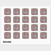 kerstSnoep-SQUARE-STICKERS Vierkante Sticker (Vel)