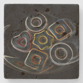 kerstsnoep stenen onderzetter (Voorkant)