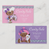 kerstSnoep Verkoop Visitekaartje Gingerbrood (Voorkant / Achterkant)