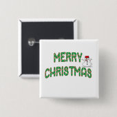 kerstSnoep Vierkante Button 5,1 Cm (Voorkant /achterkant)