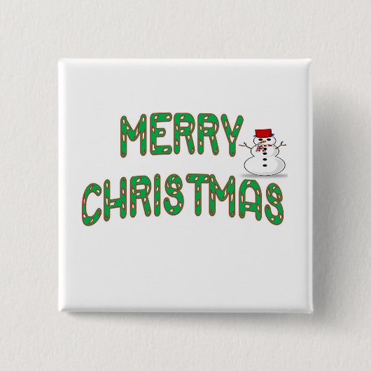 kerstSnoep Vierkante Button 5,1 Cm (Voorkant)