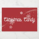 kerstSnoep Voedselcontainer Etiket (Enkel label)