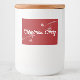 kerstSnoep Voedselcontainer Etiket