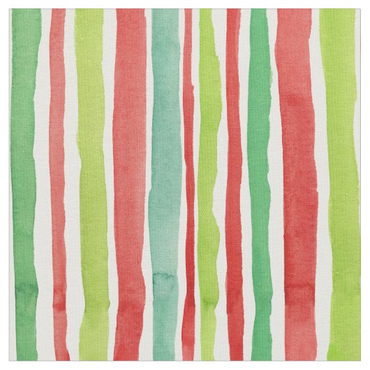 kerstSnoep Waterverf Stripe Stof (Close Up)