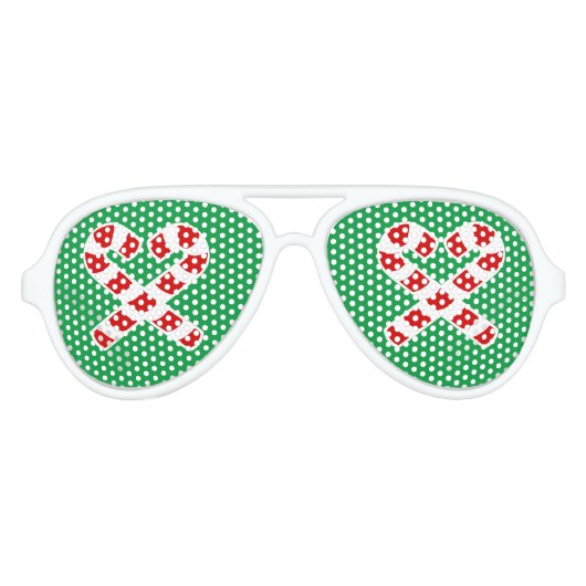 Kerstsnoepfeestschoppen Damasbrillen Aviator Zonnebril (Voorkant)