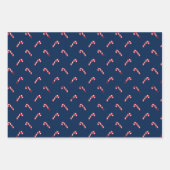 kerstsnoepje blauw rood schattig patroon inpakpapier vel (Voorkant 3)
