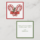 kerstsnoepje Dank je wel briefkaart (Voorkant / Achterkant)