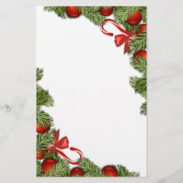 kerstsnoepje en boomdetail briefpapier