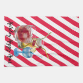 kerstsnoepje, gelukkig uur theedoek (Horizontaal)