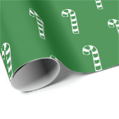 kerstsnoepje groen wit patroon leuk schatje cadeaupapier (Rol Hoek)