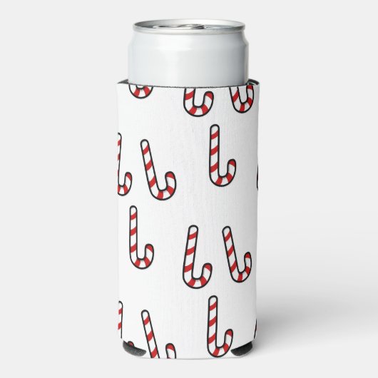 kerstsnoepje op wit seltzer blikjeskoeler (Seltzer Achterkant)