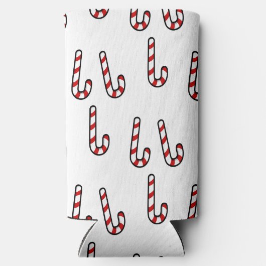 kerstsnoepje op wit seltzer blikjeskoeler (Achterkant)