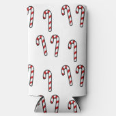 kerstsnoepje op wit seltzer blikjeskoeler (Voorkant)