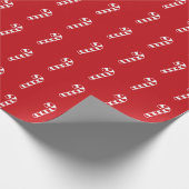 kerstsnoepje rood wit patroon leuk schatje cadeaupapier (Hoek)