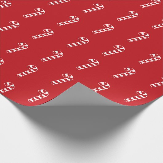 kerstsnoepje rood wit patroon leuk schatje cadeaupapier (Hoek)