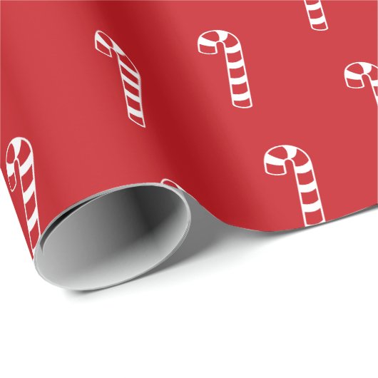 kerstsnoepje rood wit patroon leuk schatje cadeaupapier (Rol Hoek)