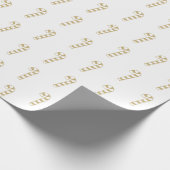 kerstsnoepje wit goudpatroon leuk schattig cadeaupapier (Hoek)