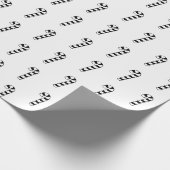 kerstsnoepje wit zwart patroon leuk schattig cadeaupapier (Hoek)