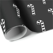 kerstsnoepje zwart wit patroon leuk schattig cadeaupapier (Rol Hoek)