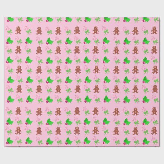 kerstsnoepjes cadeaupapier (Zoom)