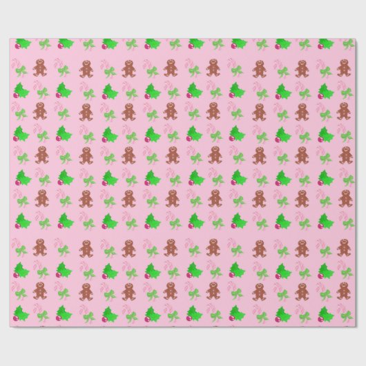 kerstsnoepjes cadeaupapier (Vlak)