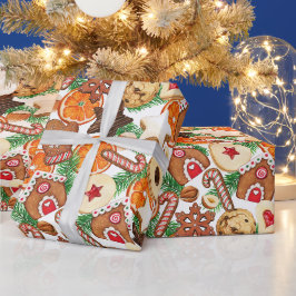 Kerstsnoepjes cadeaupapier