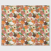 Kerstsnoepjes cadeaupapier (Vlak)