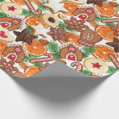 Kerstsnoepjes cadeaupapier (Hoek)