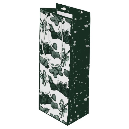 Kerstsnoepjes - Den (effekt) Wijn Cadeautas (Voorkant Gekanteld)