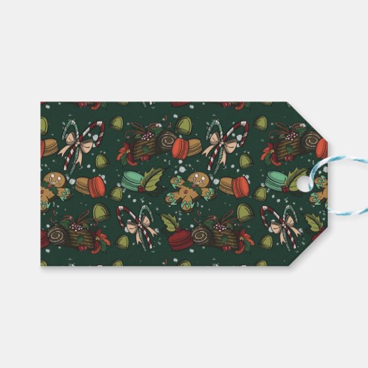 Kerstsnoepjes - Dennen (Kleur) Cadeaulabel (Voorkant (Horizontaal))