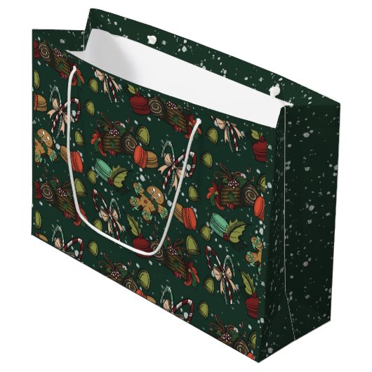 Kerstsnoepjes - Dennen (Kleur) Groot Cadeauzakje (Voorkant Gekanteld)