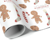 kerstsnoepjes en gemberman cadeaupapier (Rol Hoek)