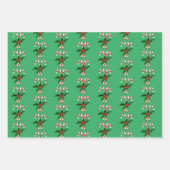 kerstsnoepjes en Holly Inpakpapier Vel (Voorkant 3)