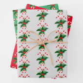 kerstsnoepjes en Holly Inpakpapier Vel (In situ)