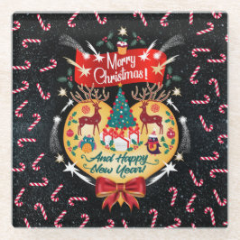 kerstSnoepjes Glazen Onderzetter