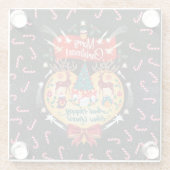 kerstSnoepjes Glazen Onderzetter (Achterkant)