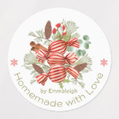 kerstSnoepjes Homemade Love Food Labels (Design 1)