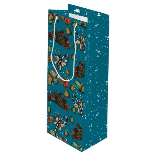 Kerstsnoepjes - Ijs (Kleur) Wijn Cadeautas (Voorkant Gekanteld)