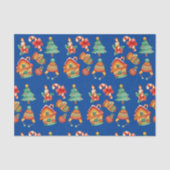 kerstsnoepjes, kaarsen en bomen tissuepapier (Voorkant)