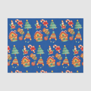 kerstsnoepjes, kaarsen en bomen tissuepapier